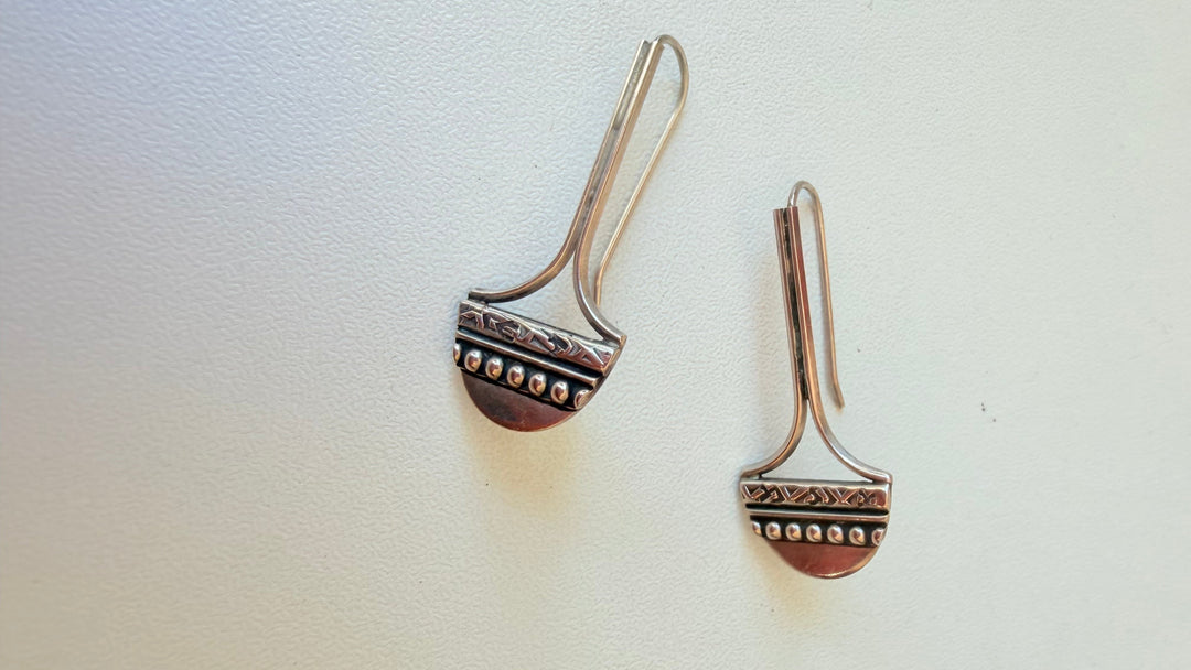 Sterling Silver Nordic Drop Pierced Earrings