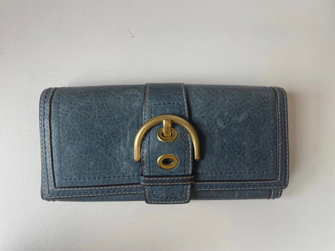 Coach Soho Hampton Blue Wallet