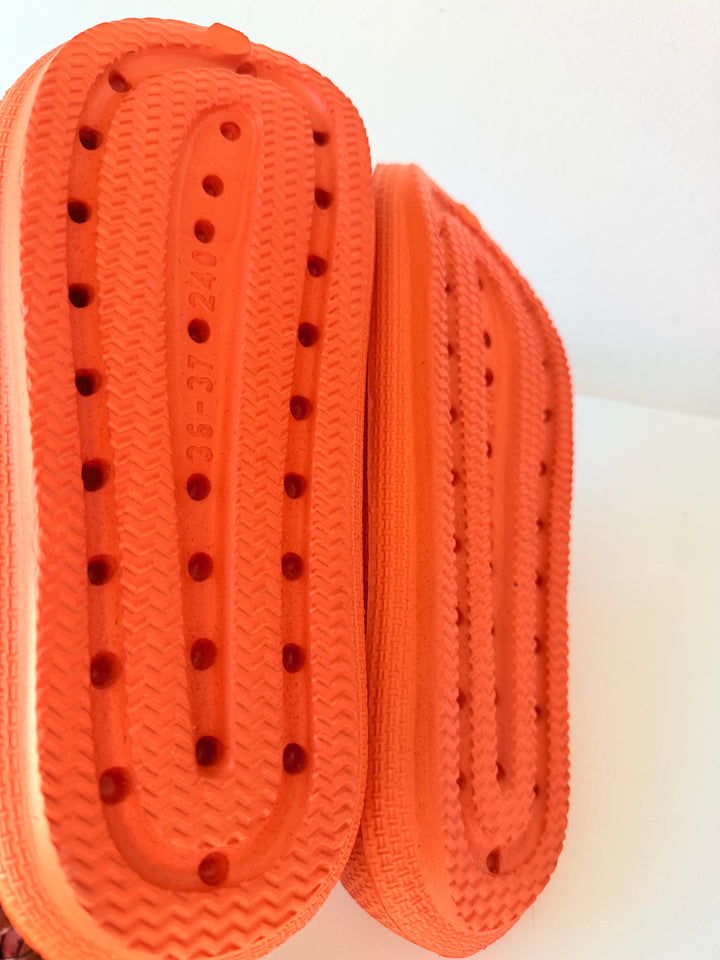 The Cloudies Orange Waterproof Flip Flops New Size 36-37