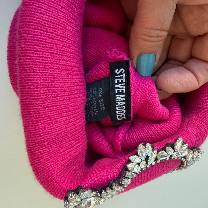 Steve Madden Hot Pink Rhinestone Cap/Hat
