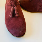 DV Dolce Vita Camira Bordo Burgundy Suede Ankle Boots Size 7.5