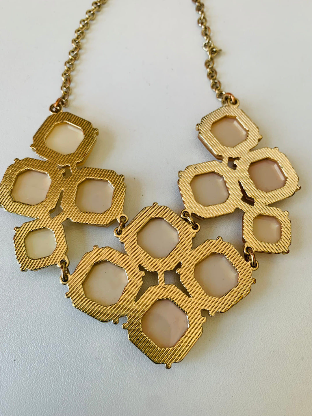 Cream Rhinestone Statement Necklace