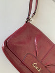 Coach Plum/Burgundy Patent Leather Wristlet