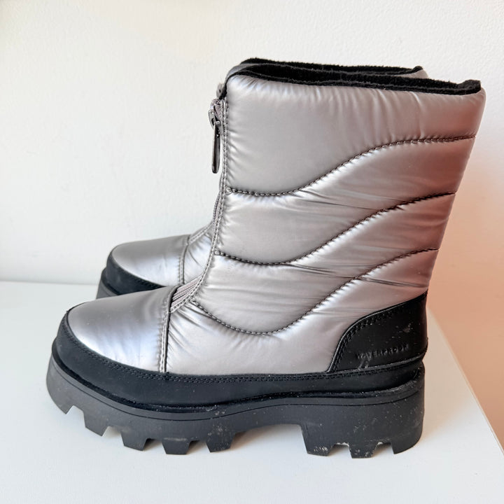 Cougar Silver Mettalic Waterproof Winter Boots Size 8
