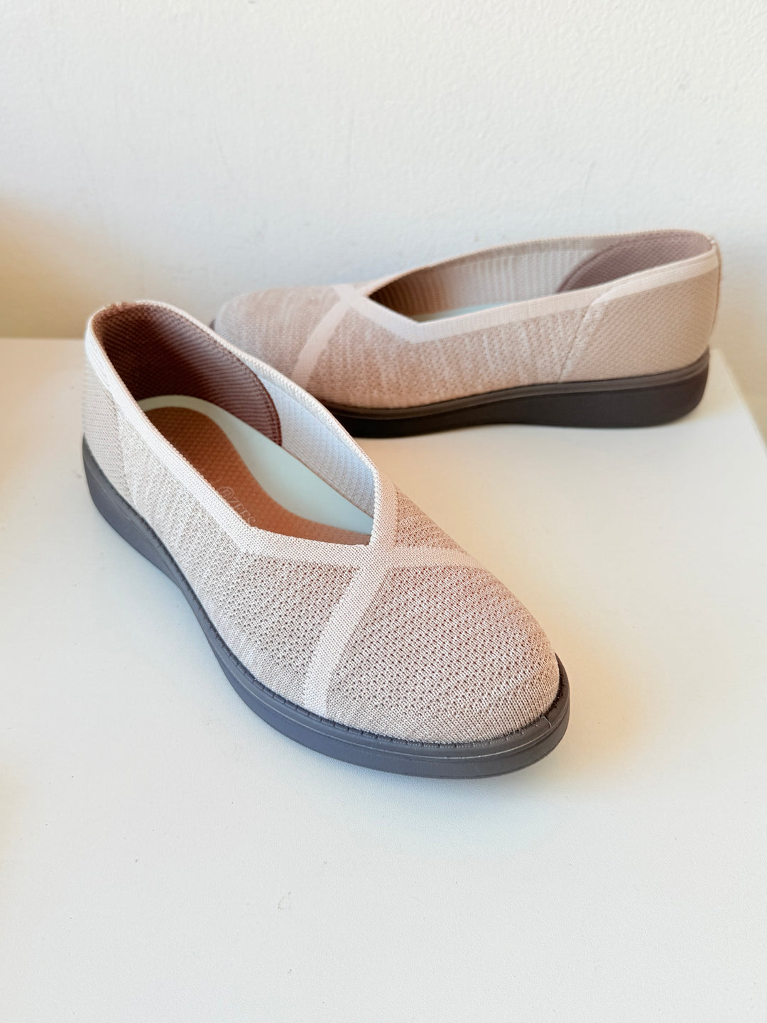 Lifestride Air Step Simply Taupe Slip On Shoes Size 6 Wide New