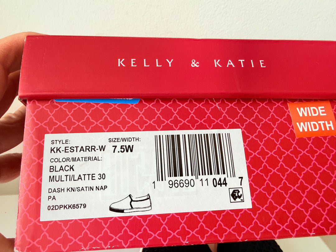 Kelly & Katie Kk-Estarr Black Slip On Shoes Size 7.5 Wide