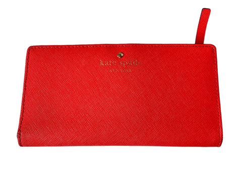 Kate Spade New York Madison Large Slim Bifold Wallet in Candied Cherry