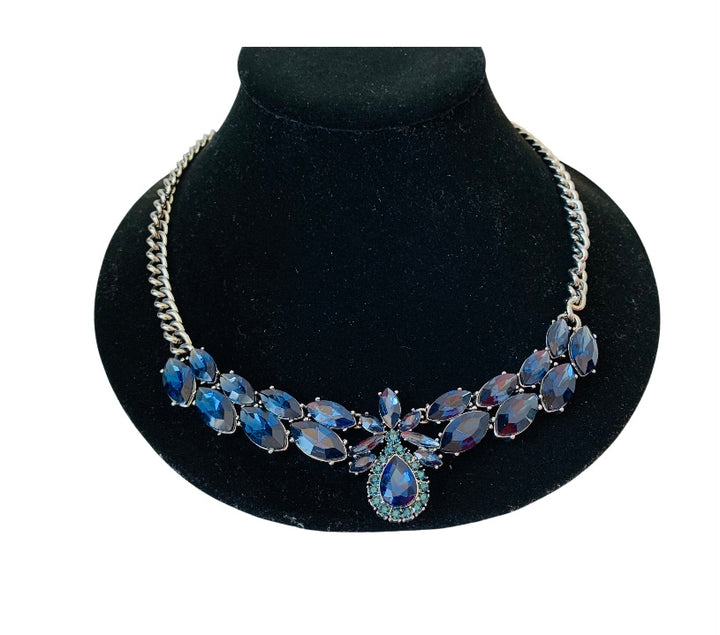 Kate Spade Blue/Silvertone Statement Necklace