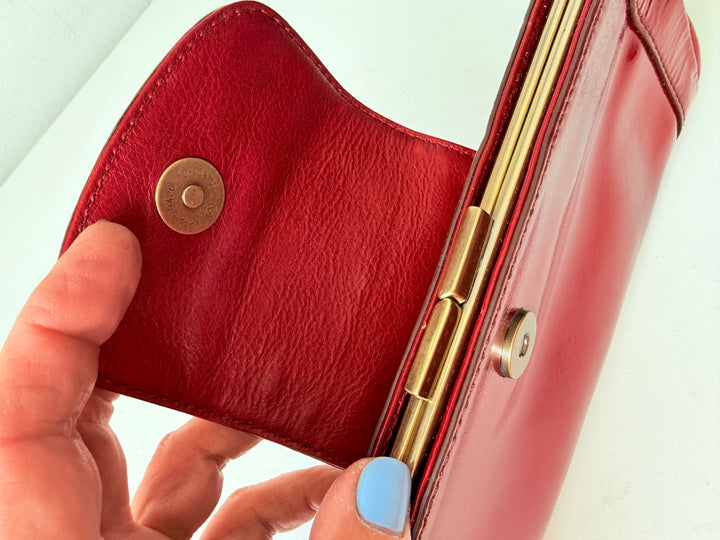 Cole Haan Vintage Red Patent Leather Clutch