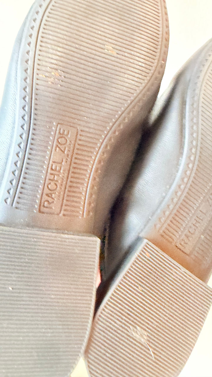 Rachel Zoe Vegan Black Leather horsebit Detail Mules Size 8