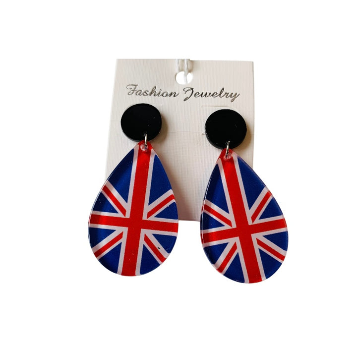 Union Jack Pierced Earrings