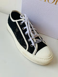 Christian Dior Walk’n Dior Lace Macrame Black Embroidered Sneakers Size 39