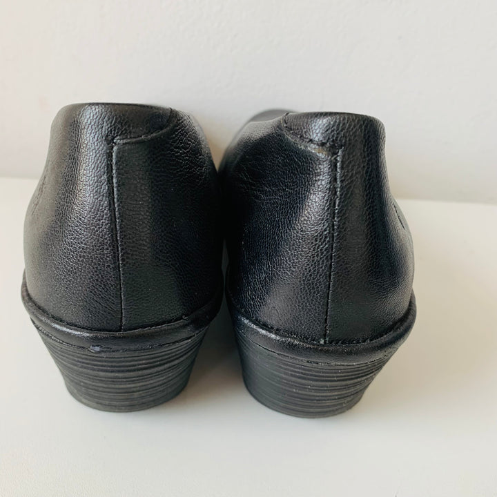 Fly London Womens Yoza Black Leather Wedge Heels Size 39