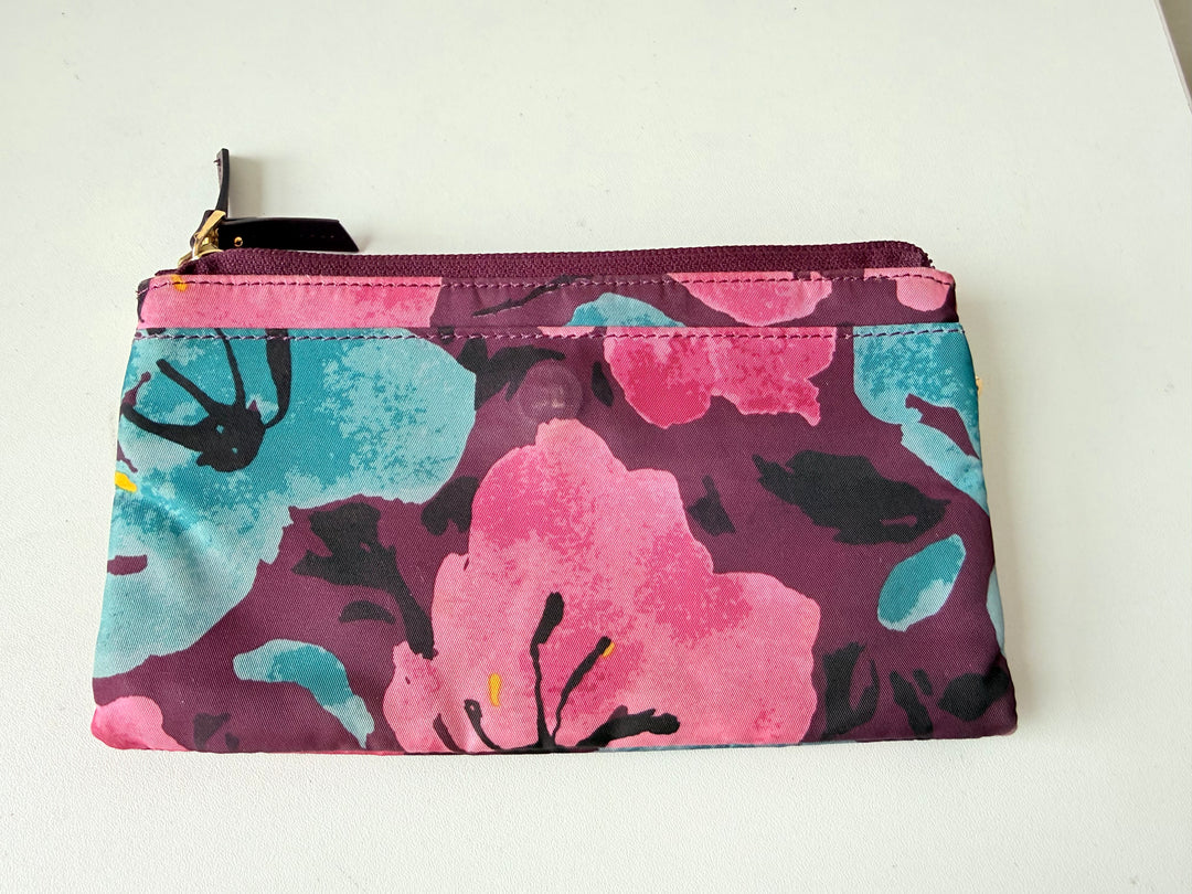 Tumi Voyager Dual Zip Floral Wristlet