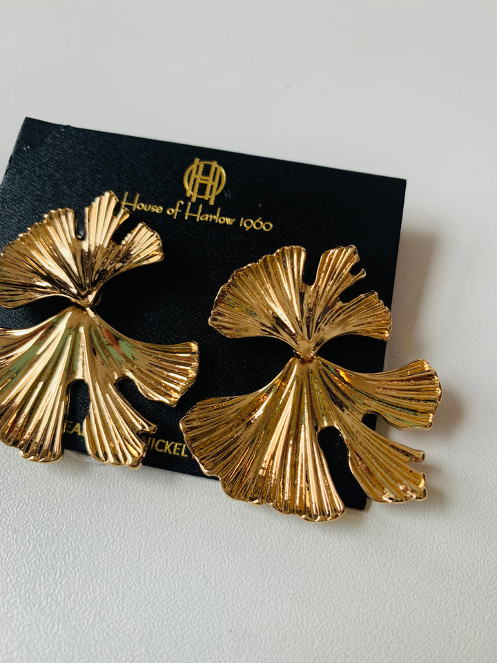 House of Harlow 1960 Pierced Earrings New