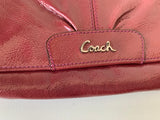 Coach Plum/Burgundy Patent Leather Wristlet