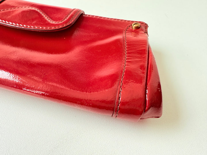 Cole Haan Vintage Red Patent Leather Clutch