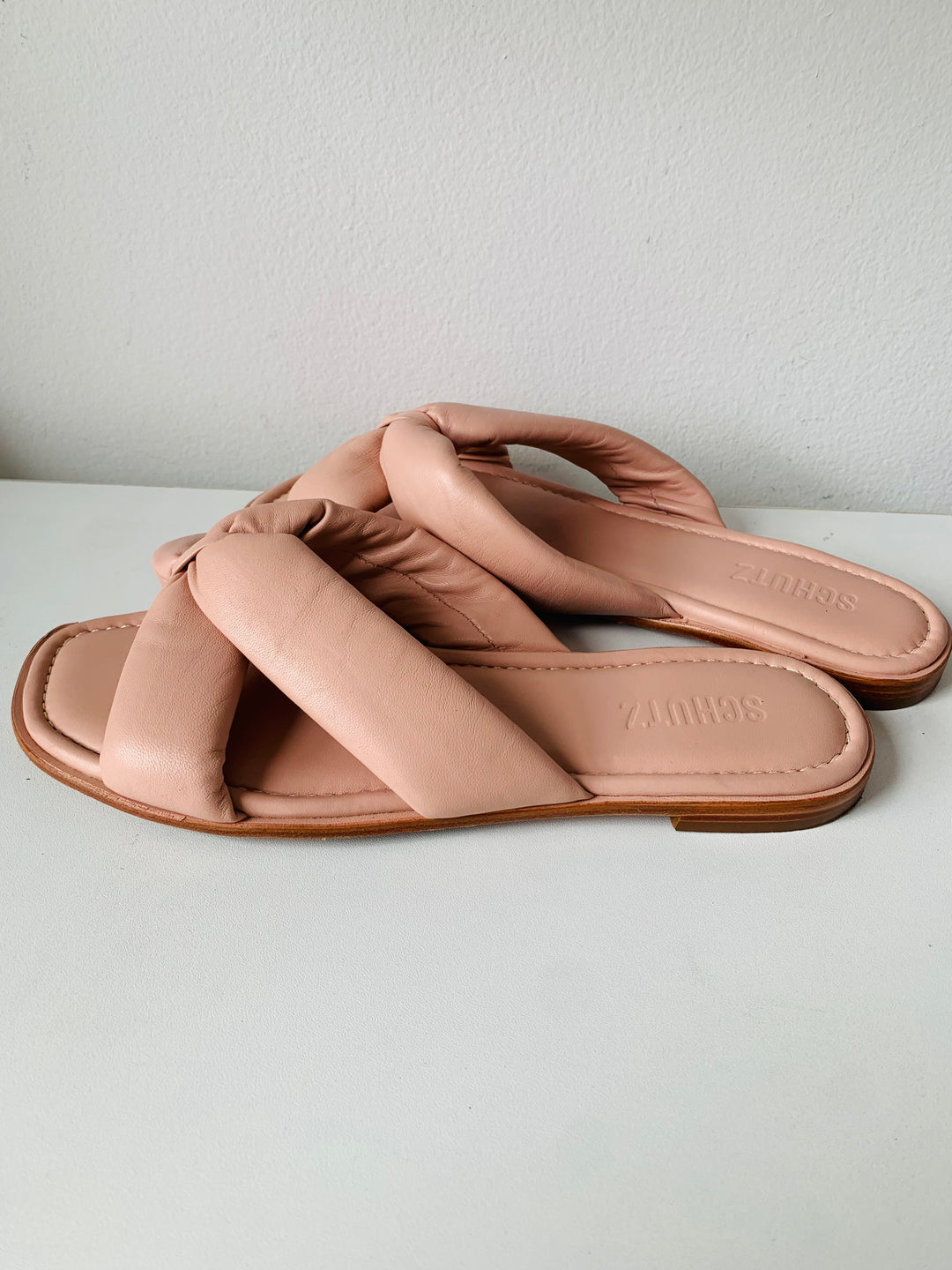 Schutz Fairy Slide Sandal In Blush Size 9.5