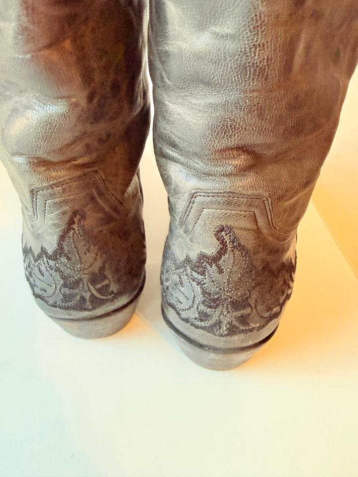 Old Gringo Black Western Distressed Leather Cowgirl Boots Size 9