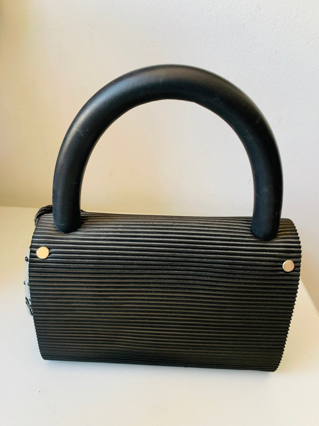 Fiber At Large Seattle Upcycled Black Tire Handbag
