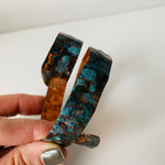 Handmade Turquoise Patina Copper Wrap Bracelet