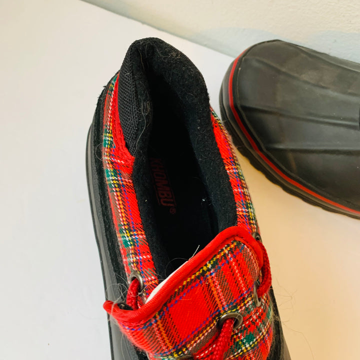 Khombu Plaid Splash Water Resistant Low Boot/Shoe Size 8 Women’s
