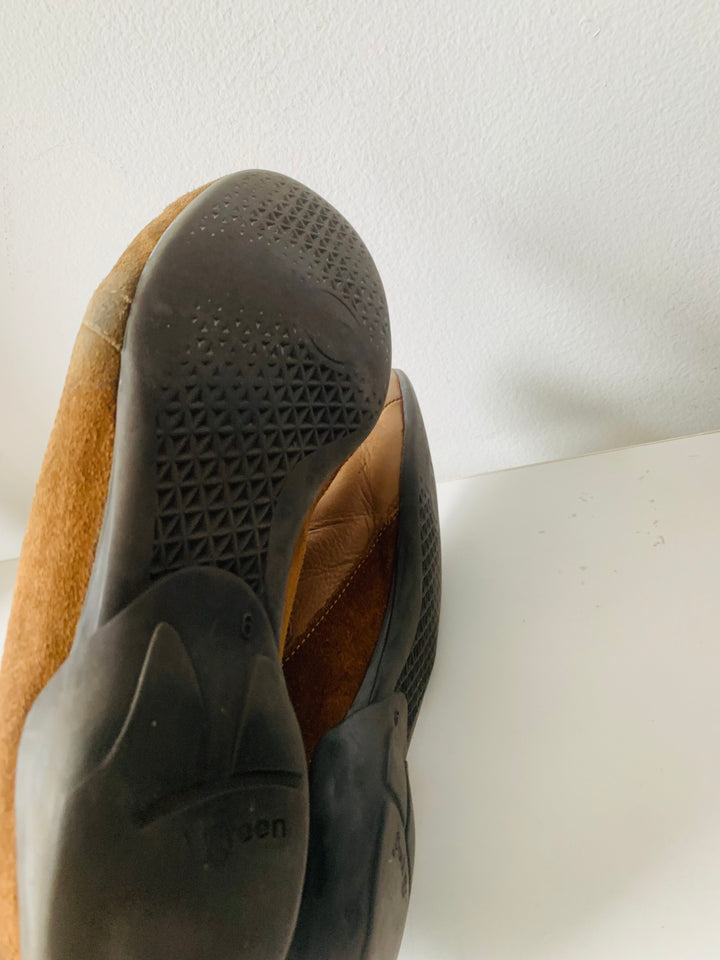 Paul Green Nisha Suede Sneaker In Tan/Brown Size 8.5 Women’s