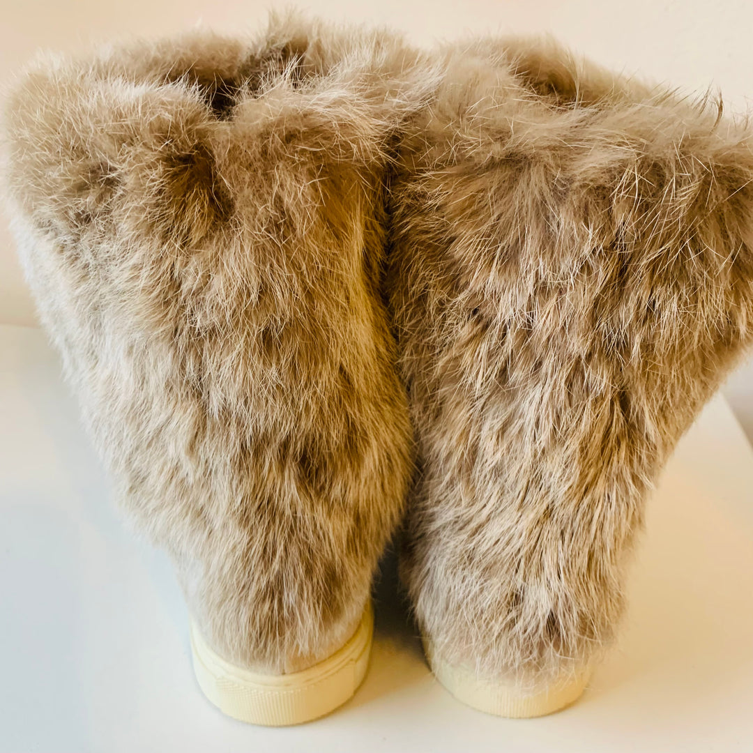 Tory Burch Tan Suede & Fur Boots Size 7
