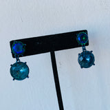 I.N.C. Mixed Blue Stone Drop Pierced Earrings