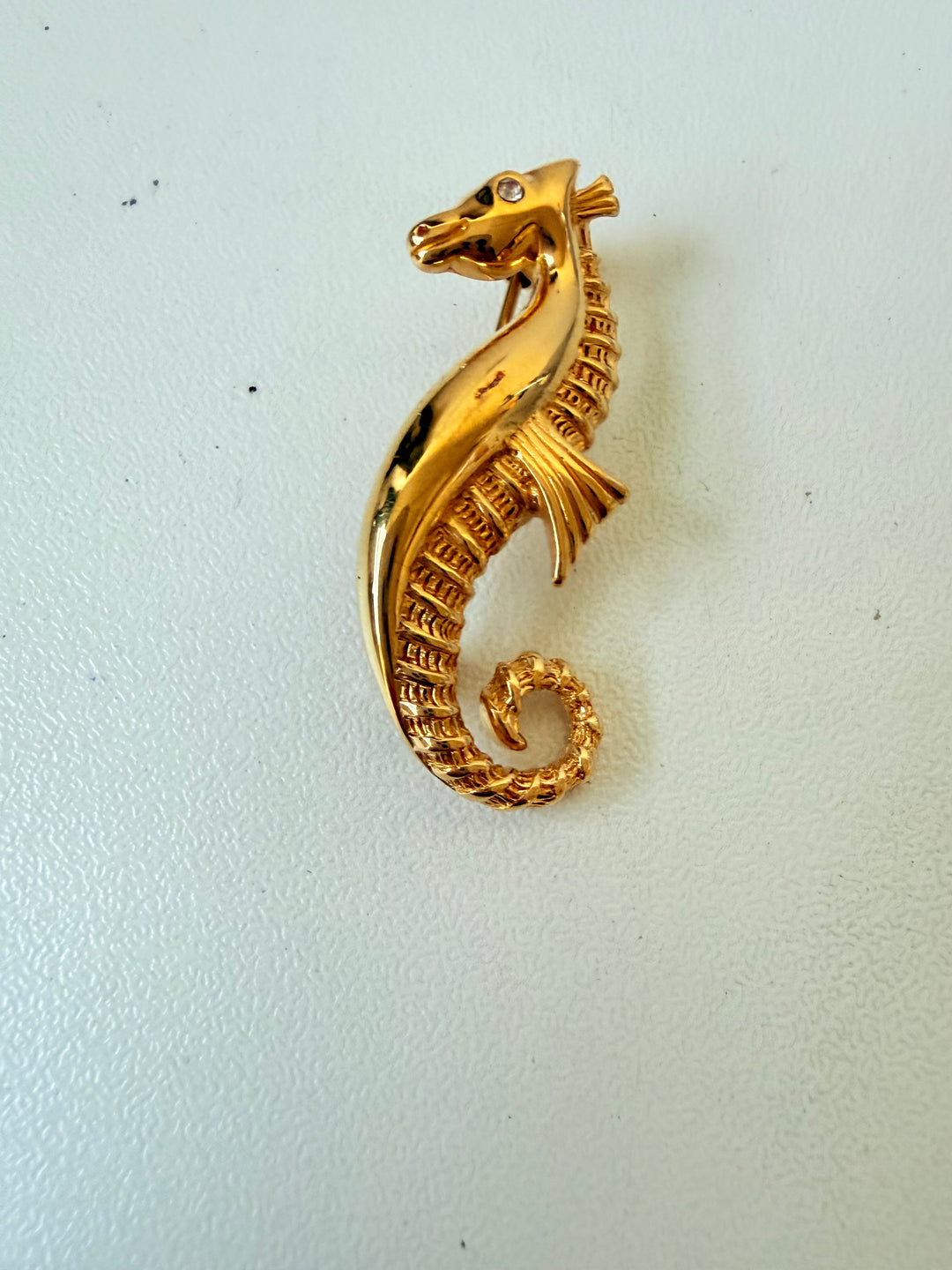 Monet Vintage Goldtone Sea Horse Brooch