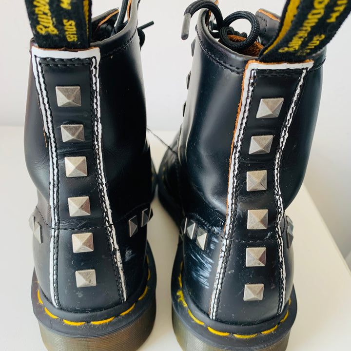 Doc Martens Black Dtudded 1460 Lace Up Boots Size 7 Women’s