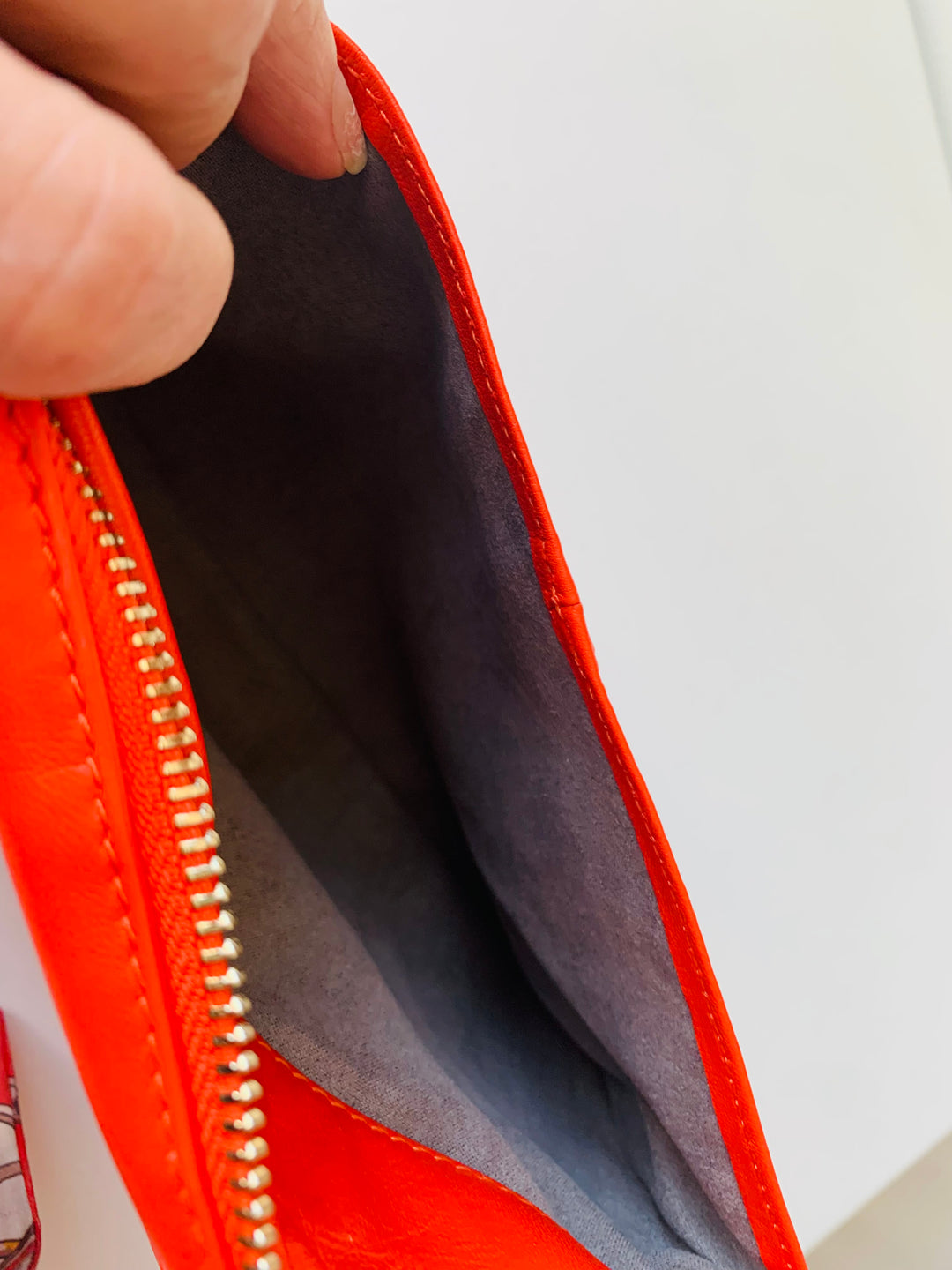 Vince Camuto Orange Woven Wristlet Crossbody Handbag