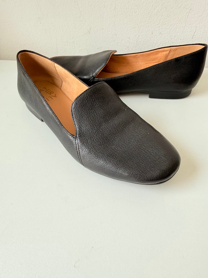 Naturalizer Emiline Black Leather Slip On Loafers Size 7