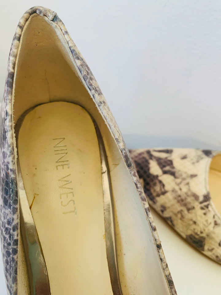Nine West Faux Snakeskin Pump Size 7.5