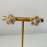 Gold Tone Flower Post Earrings