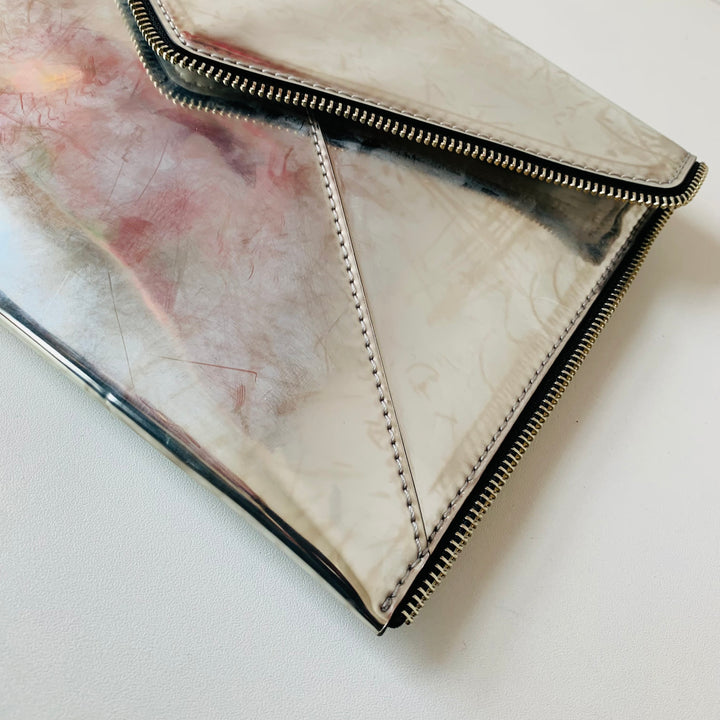 Rebecca Minkoff Leo Metallic Envekooe Clutch Handbag