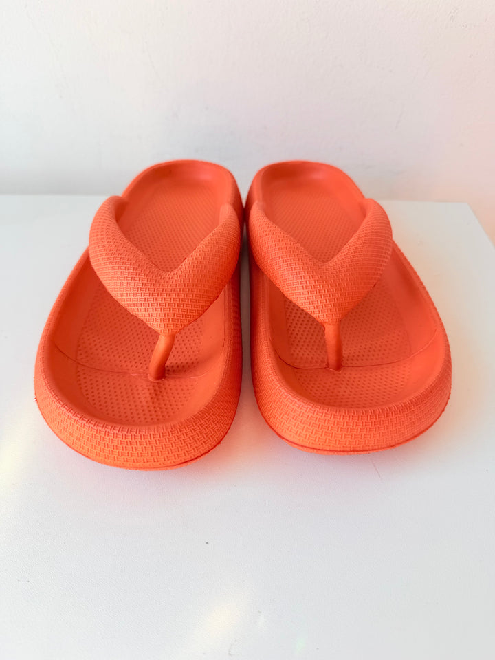 The Cloudies Orange Waterproof Flip Flops New Size 36-37