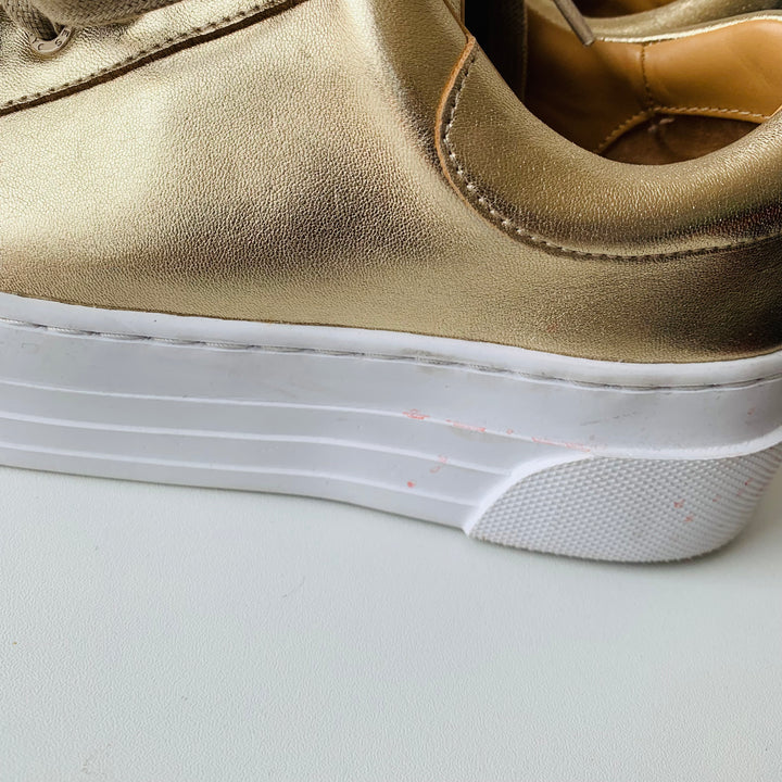 J/Slides Gold Metallic Sneaker Size 8.5