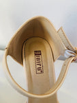 IDIFU Chunky Ivory Lace Detailed Peep Toe Platform Heels Size 8