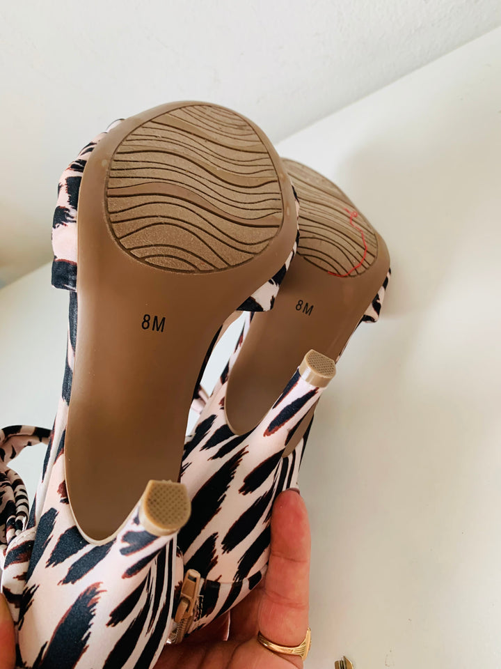 Impo Tristan Sandal In Animal Print Size 8 New