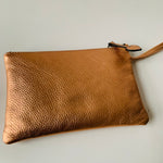 Micro-Pak Copper Pebble Grain Wristlet