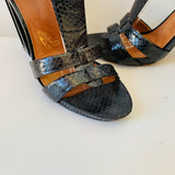 Modern Vintage Rabelle T-Strap Black Leather Sandals Size 37.5