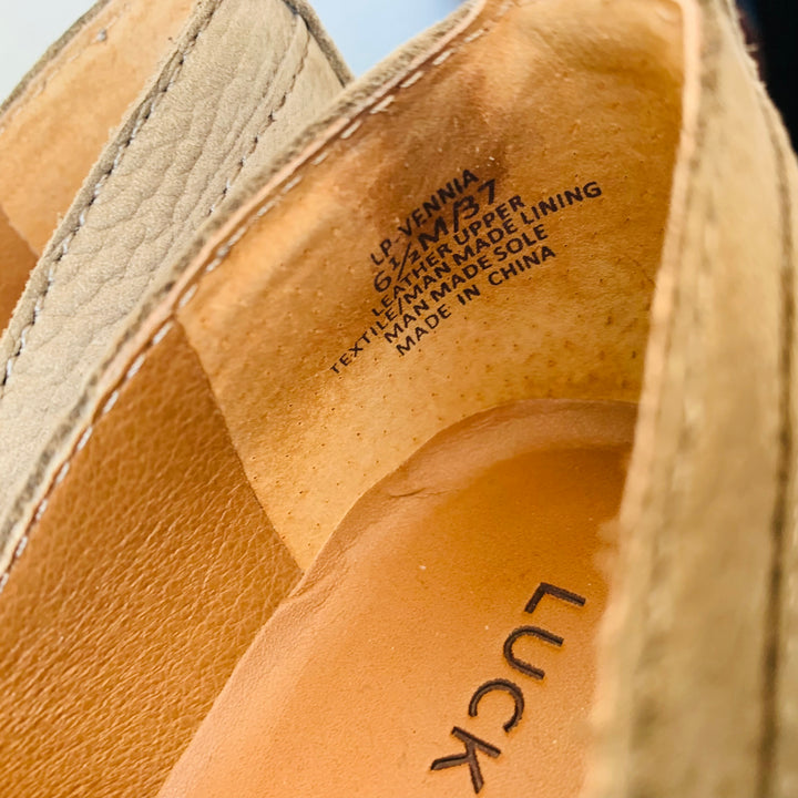 Lucky Brand Tan Suede Booties Size 6.5