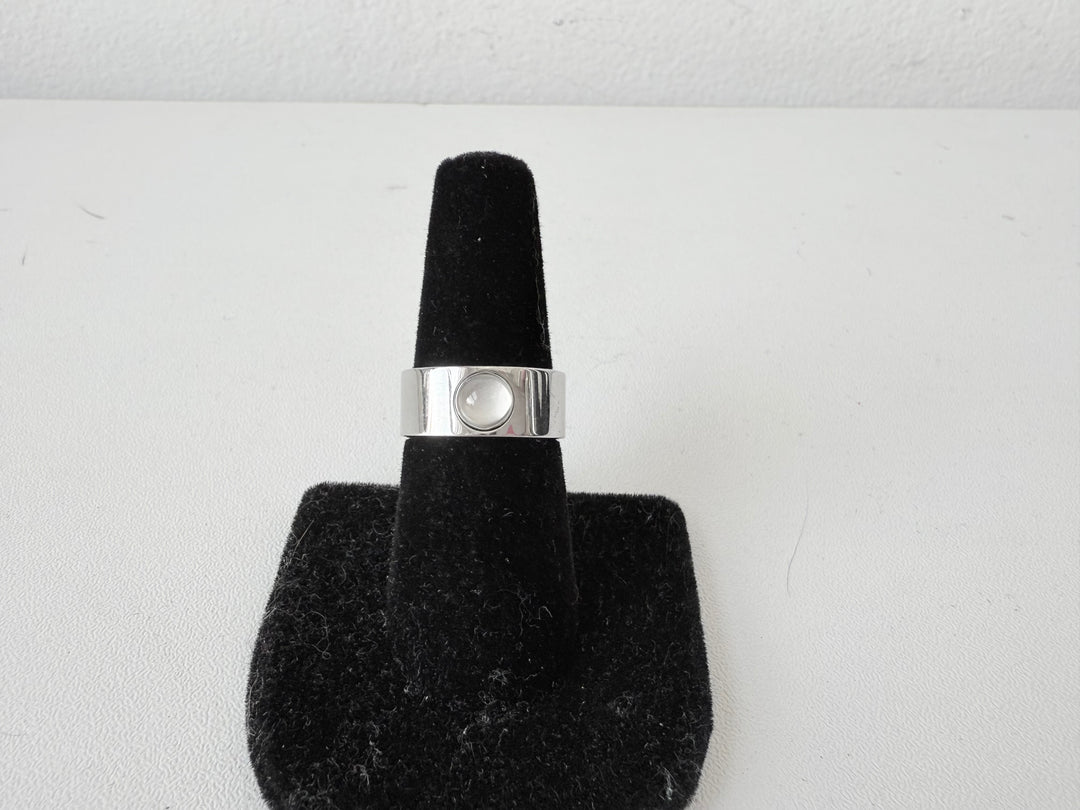 Lalique Sterling 925 Moonstone Ring Size 6.25 Authentic