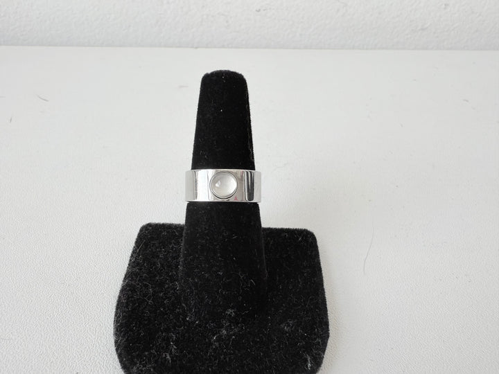 Lalique Sterling 925 Moonstone Ring Size 6.25 Authentic