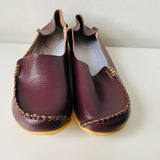 Venus Celia Brown Leather Slide On Moccasins Size 39