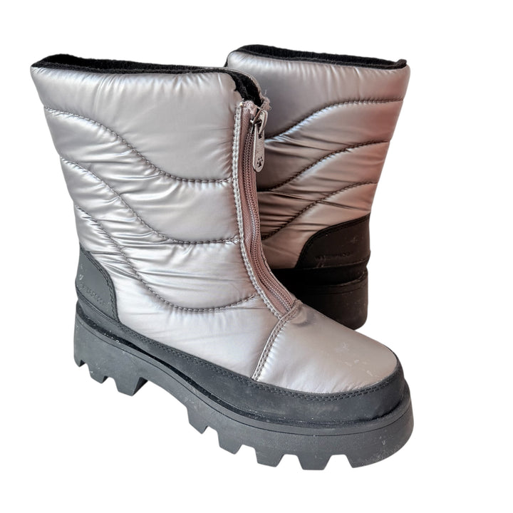 Cougar Silver Mettalic Waterproof Winter Boots Size 8