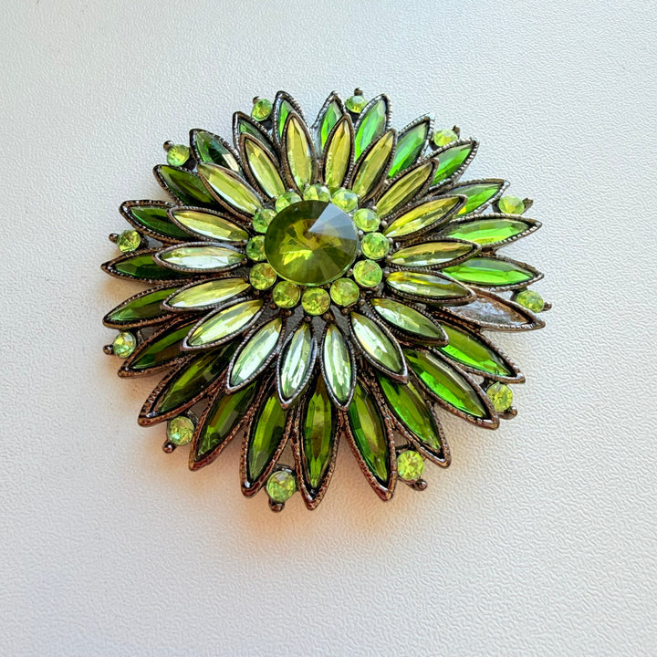 Green Vintage Brooch