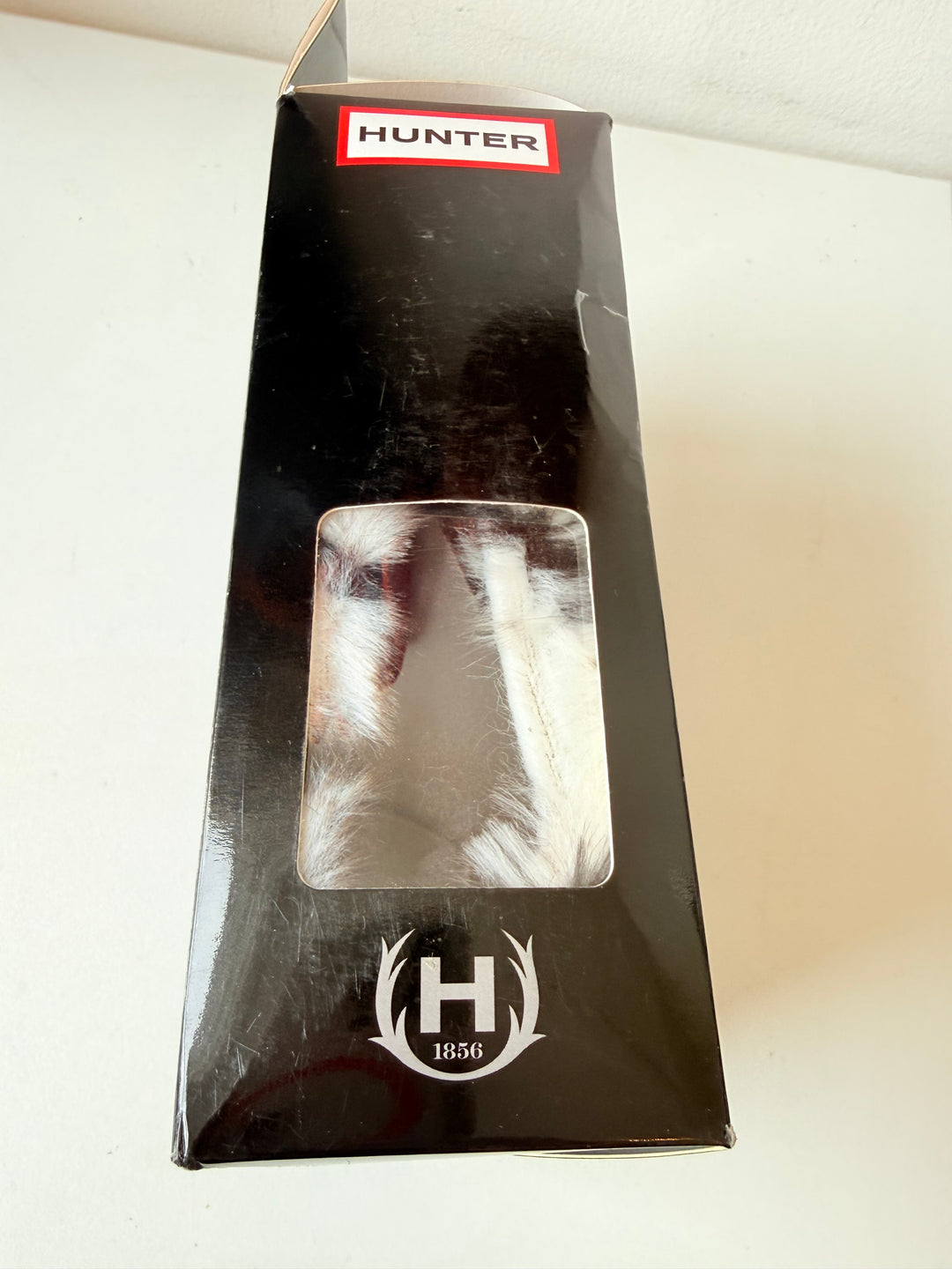 Hunter Fleece White Tiger Cuff Welly Socks New In Box Fits Women’s Size 8-10