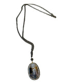 Brand Cazon Agate  and Crystal Pendent Necklace